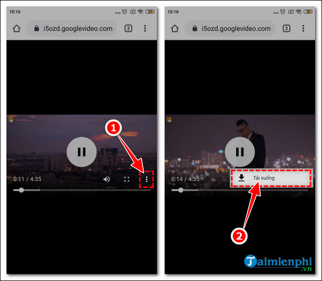 cach tai video youtube android iphone