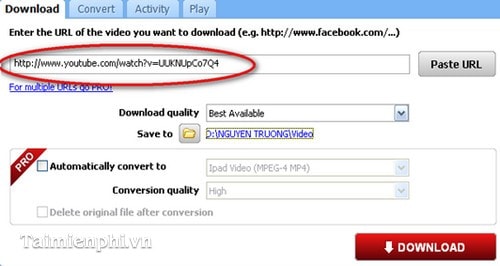 tai video facebook bang ytd video converter