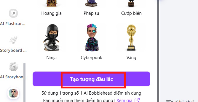 Tạo tượng đầu lắc trên Canva