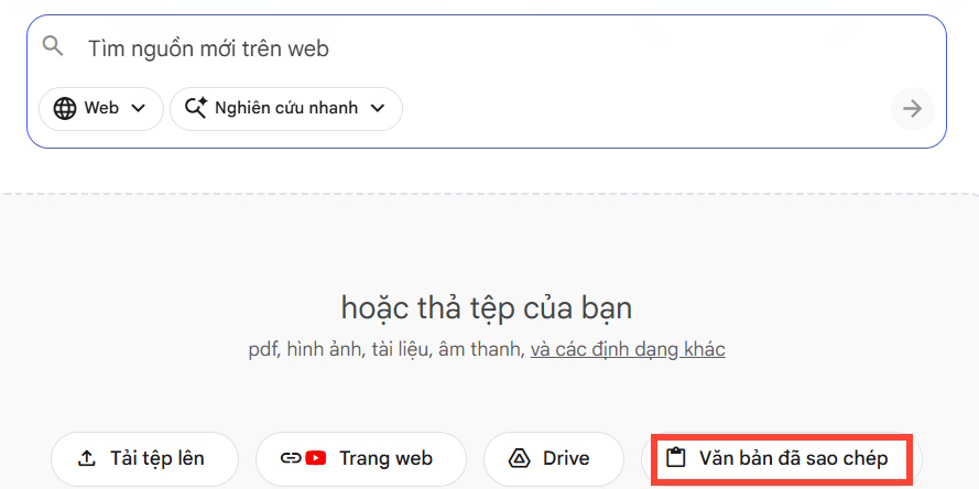 Tạo bảng dữ liệu thần tốc trên NotebookLM