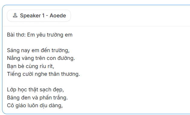 Nhập câu chuyện trên Google AI Studio