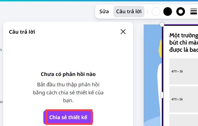 Chia sẻ slide trên Canva