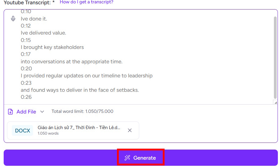 Tùy chọn tải nguồn lên Magic School AI