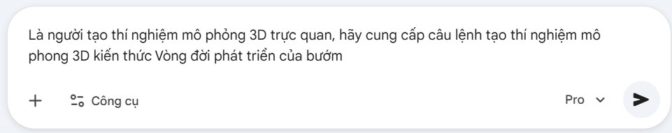 Tạo thí nghiệm mô phỏng 3D bằng Gemini như nào?