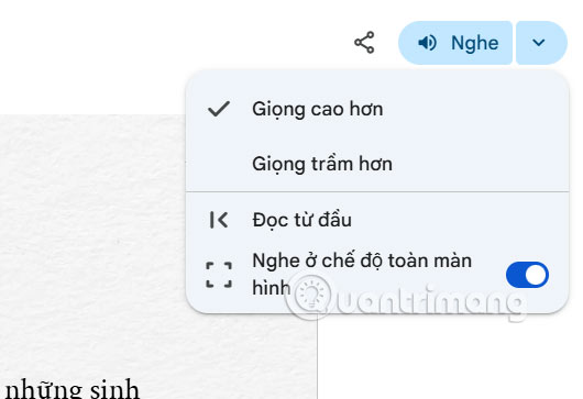 Tùy chỉnh giọng đọc Storybook trên Gemini