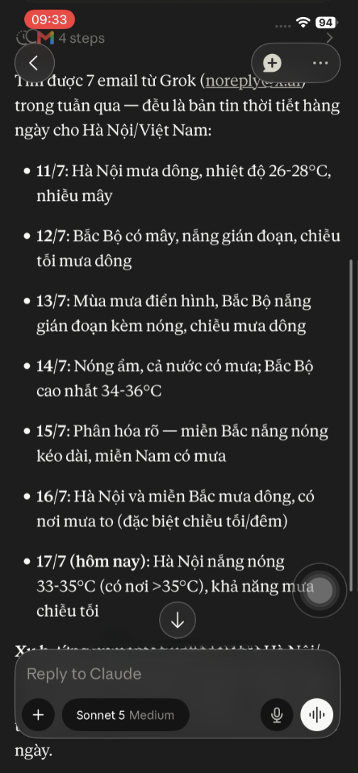 tìm kiếm email bằng AI