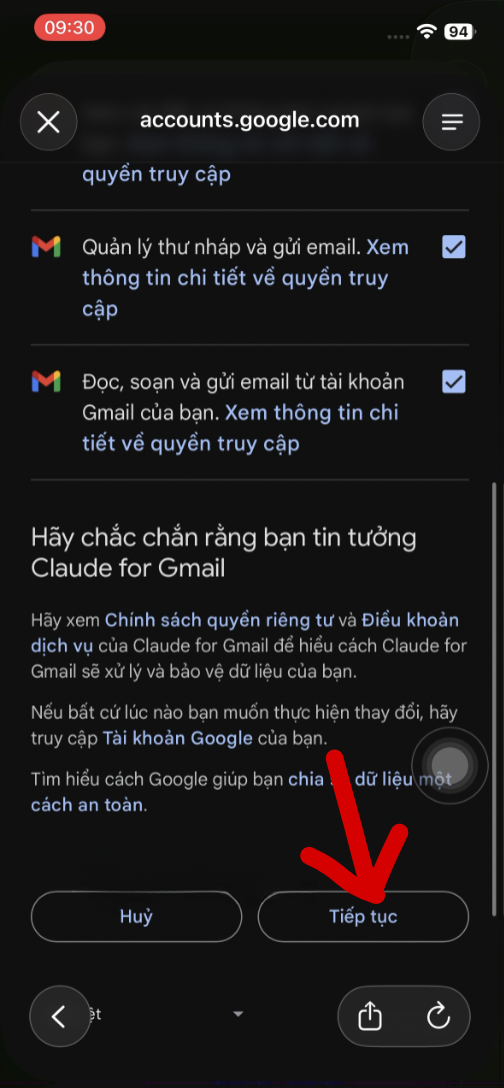 quản lý Gmail bằng Claude