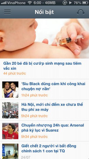  Tin ngắn for iOSTheo dõi tin tức tổng hợp trên thiết bị di động của bạn. 