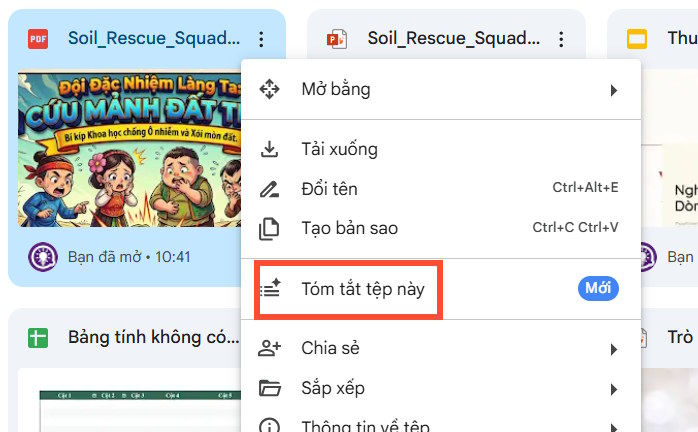 Tóm tắt tập tin Driver bằng Gemini