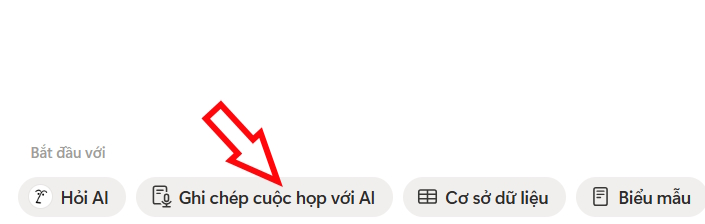 Ghi chép cuộc họp với AI trên Notion AI