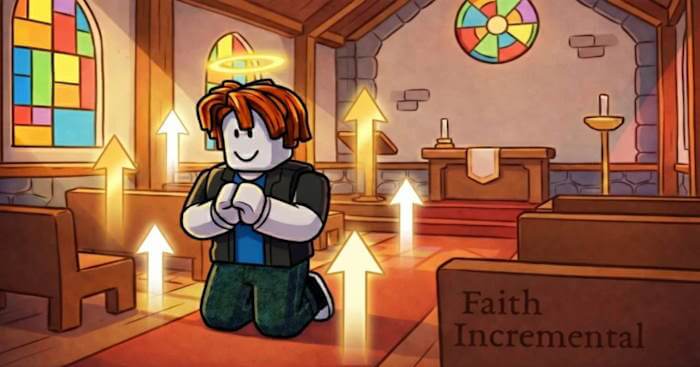 Faith Incremental là một trò chơi idle trên ROBLOX, nơi đức tin được chuyển hóa trực tiếp thành sức mạnh