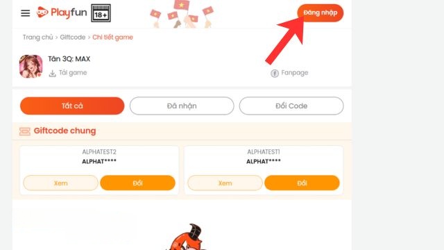  Tổng hợp code game Tân 3Q: MAX và cách nhập 