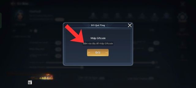 Nhập mã code phía bên trên > Nhấn vào nút Đổi