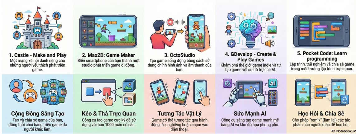  Top app lập trình game hay không kém Builda 