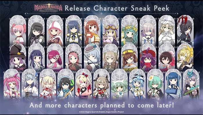 Một số nhân vật trong Madoka Magica Magia Exedra