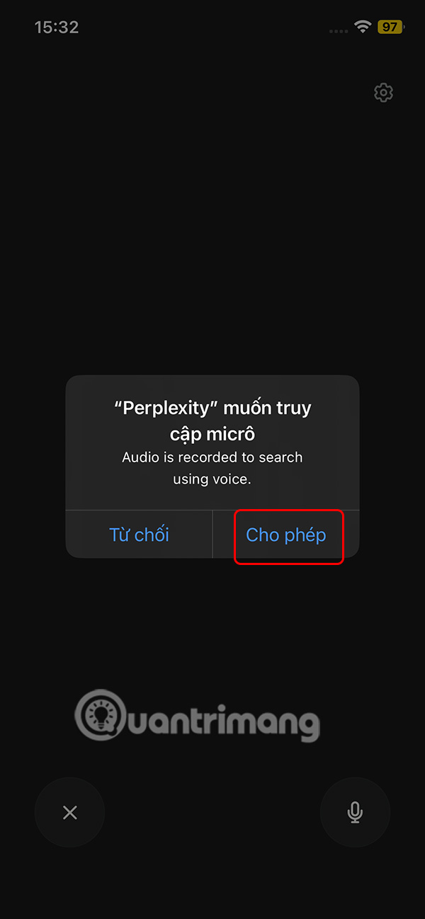 Perplexity sử dụng micro 