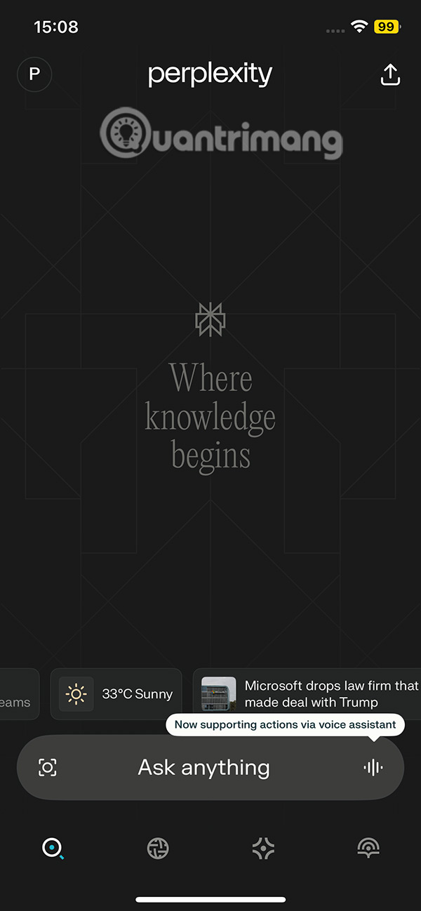 Giao diện Perplexity