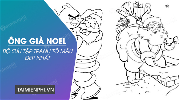 tranh to mau ong gia noel cho be