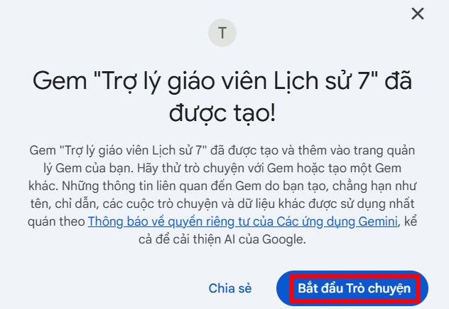 Trò chuyện với trợ lý trên Gemini