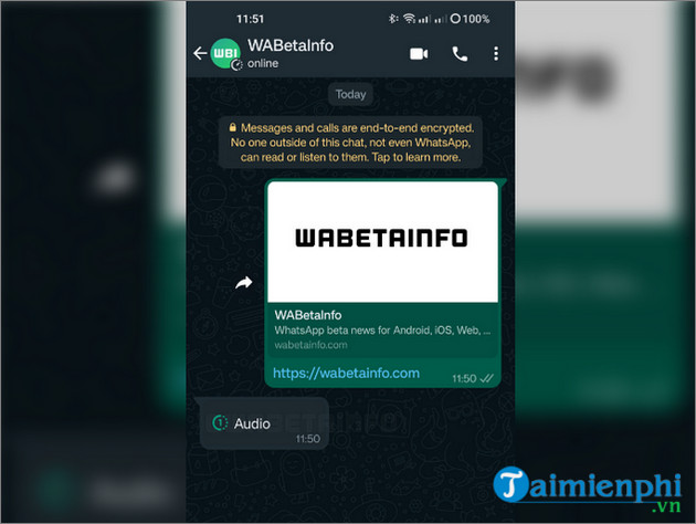 whatsapp them tinh nang tin nhan thoai chi co the nghe mot lan