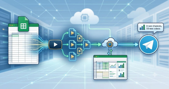  Workflow tự động thống kê YouTube View đa kênh 