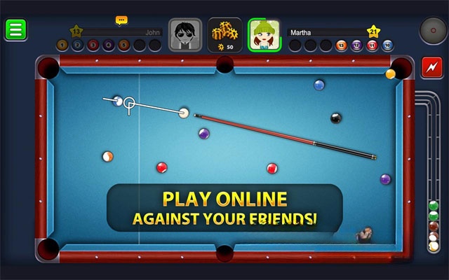 Chơi bi-a online với bạn bè