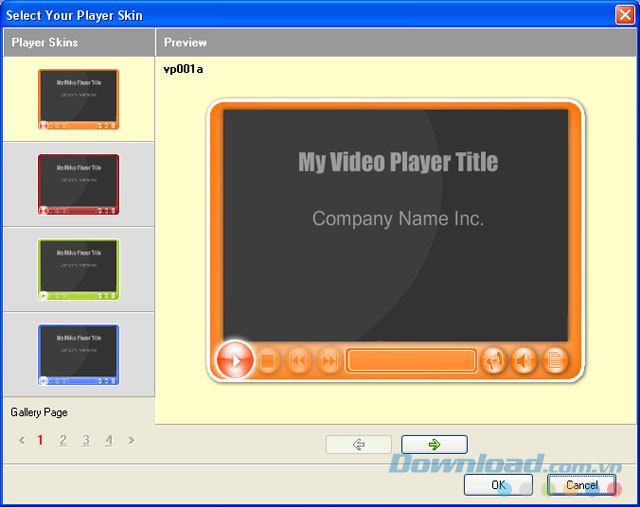 Thay skin cho trình phát video Thay skin cho trình phát video