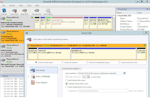 Giao diện Active KillDisk 13 mới nhất