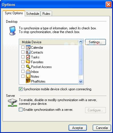 Giao diện Microsoft ActiveSync