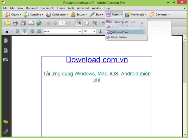 Chèn form vào PDF với Acrobat Pro 9