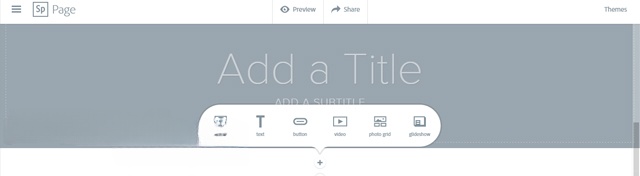 Thêm tiêu đề, nút bấm, video và nhiều thứ khác khi dùng ứng dụng web Adobe Spark Page