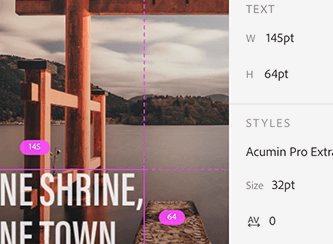 Adobe XD có thông số thiết kế
