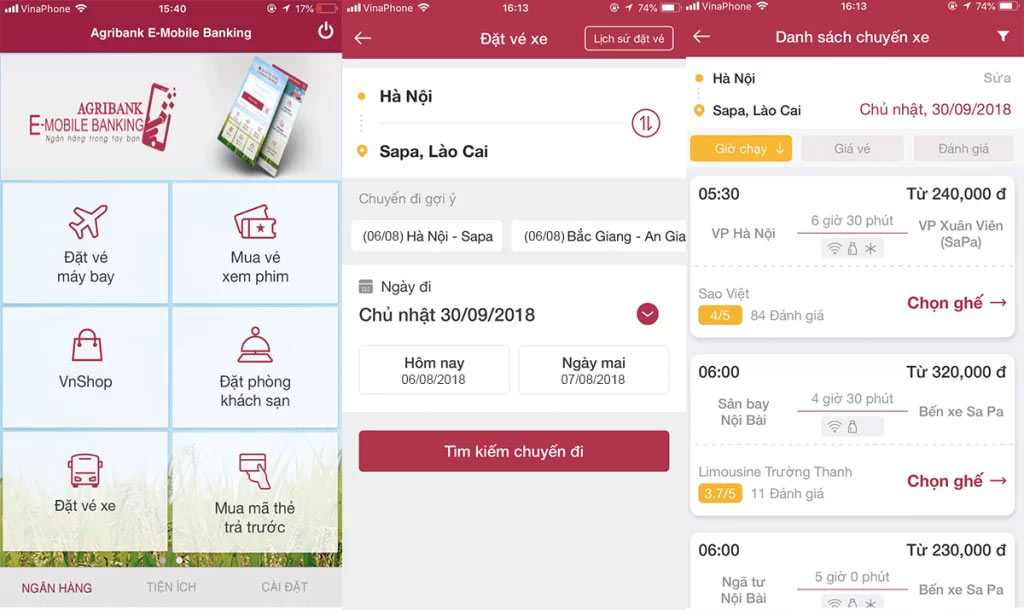 Giao diện chính của ứng dụng