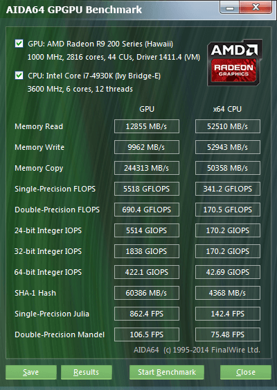 AIDA64 Extreme Edition đo chuẩn hiệu suất GPGPU