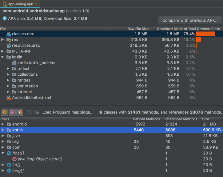 Giao diện tuyệt đẹp của Android Studio
