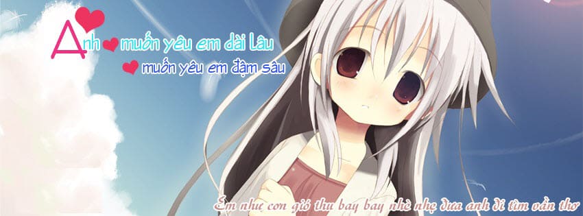 Hình ảnh cô gái phong cách anime cá tính cho Facebook