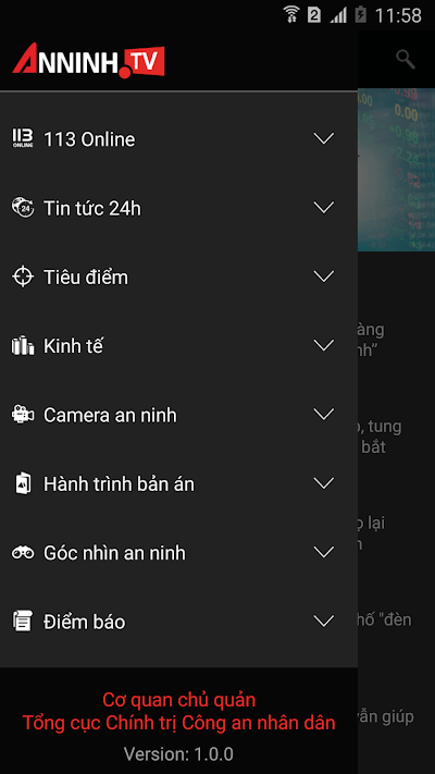 Danh mục trên AnNinh TV cho Android