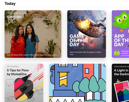 Các chuyên mục trên App Store