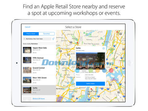 Nhanh chóng tìm các cửa hàng Apple quanh khu vực của bạn