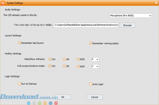 Các lựa chọn cài đặt phần mềm