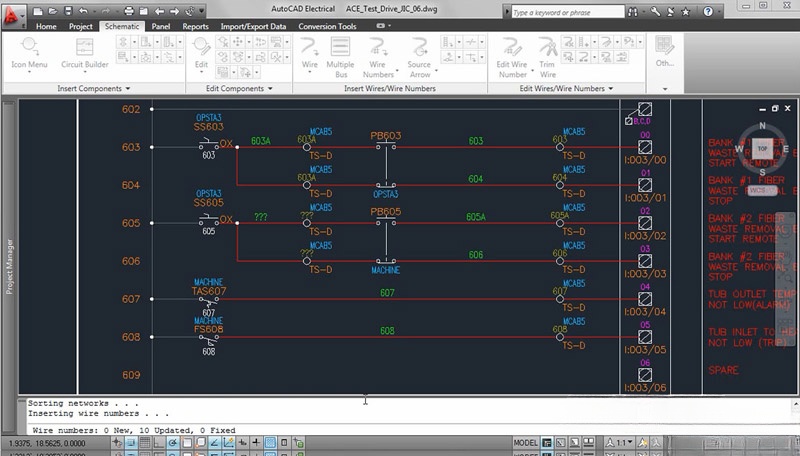 AutoCAD Electrical tự động đánh số dây