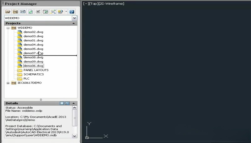 Kéo thả tập tin trong AutoCAD Electrical