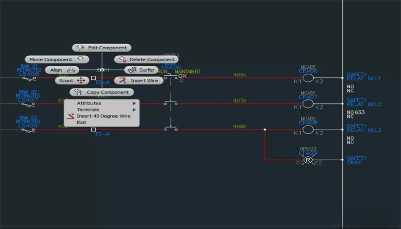 Menu đánh dấu trong AutoCAD Electrical