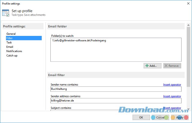 Automatic Email Processor lọc email tự động Automatic Email Processor lọc email tự động