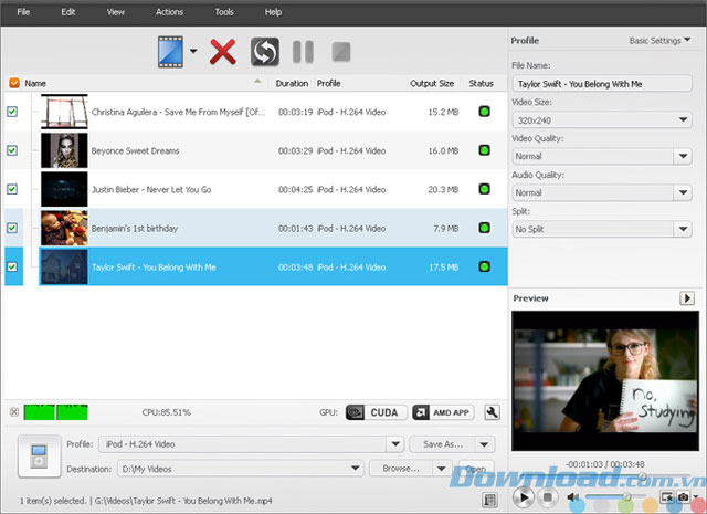 Giao diện chính AVCWare iPod Magic Platinum