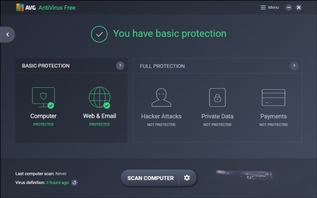 Cập nhật AVG AntiVirus FREE