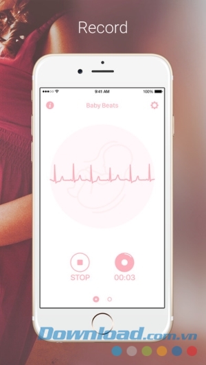 Baby Beat cho iOS ghi lại nhịp tim