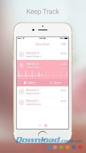 Baby Beat cho iOS theo dõi chuyển động của bé