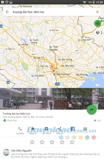 Giao diện chính của Cốc Cốc Map