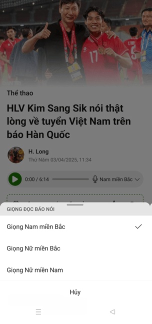 Đọc báo bằng giọng nói trên Báo Dân trí